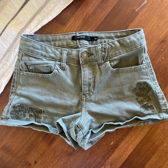 Sage Green Shorts with pretty details. - Picture 2 of 2